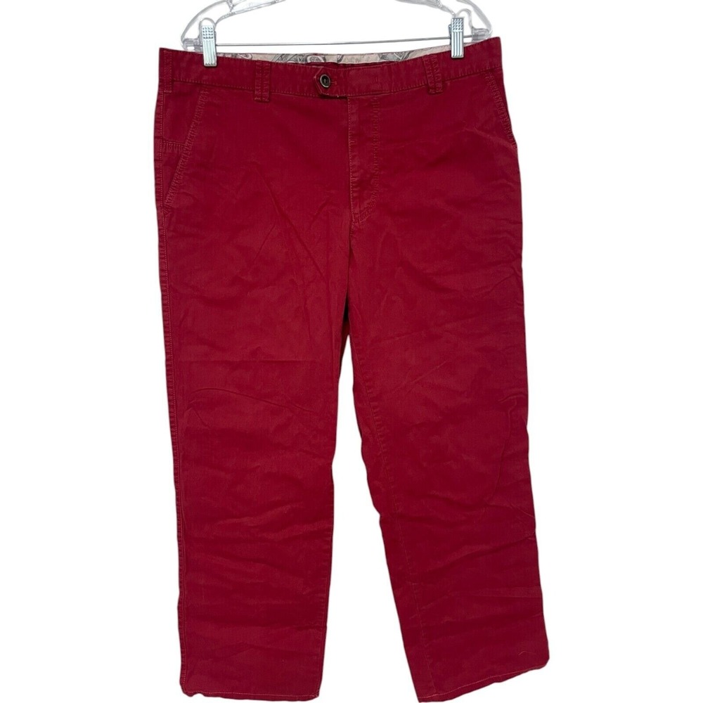 Meyer Premium New York Trousers Red Men's‎ 36x28 Flat Front Tapered
